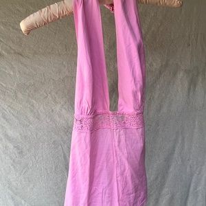 Pink cotton halter top